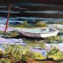 Dinghy tied to pole (SOLD)  » Click to zoom -\>